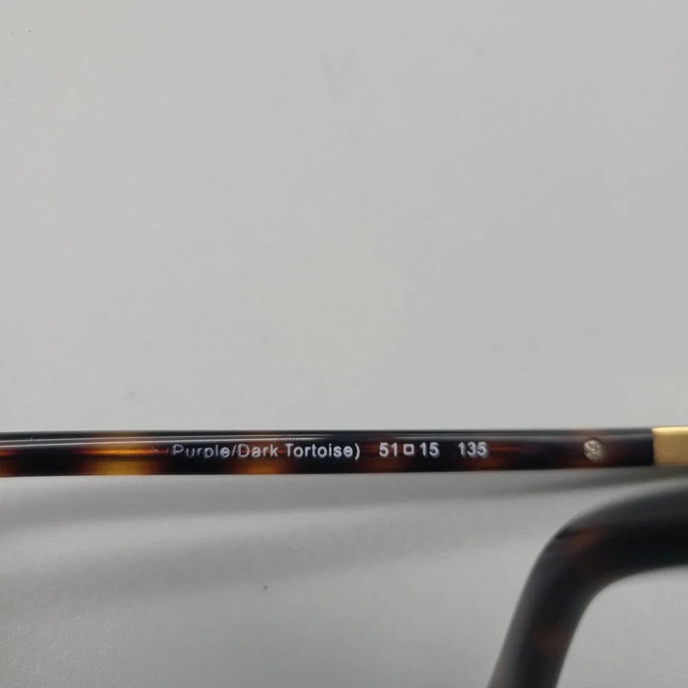 Coach HC 6077 Eyeglasses Purple Dark Tortoise Gold Logo Rectangular Frames 51-15